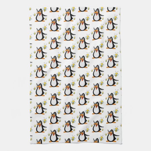 Penguin Bumblebee Kitchen Hand Towel Theedoek (Verticaal)