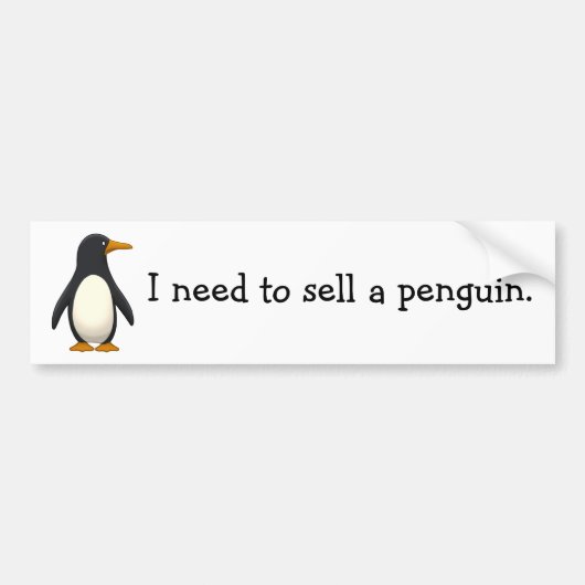Penguin Bumpersticker (Voorkant)