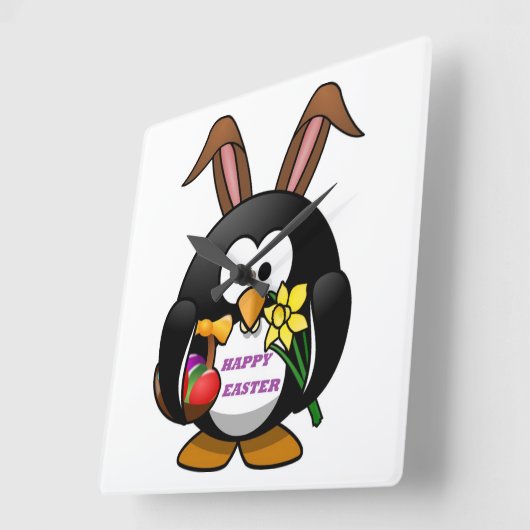 PENGUIN BUNNY VIERKANTE KLOK (Hoek)