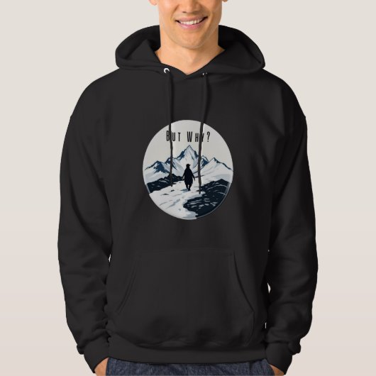 Penguin But Why? – Existential Meme Badge Hoodie (Voorkant)