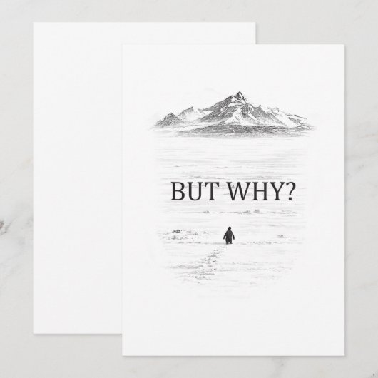 Penguin But Why Mountains  Kaart (Voorkant / Achterkant)