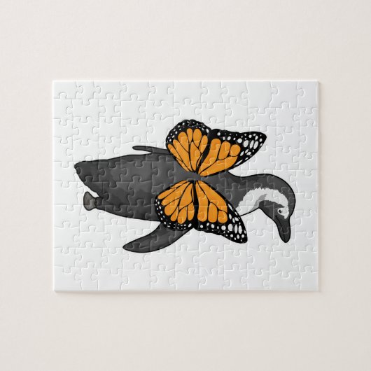 Penguin Butterfly vleugels Legpuzzel (Horizontaal)
