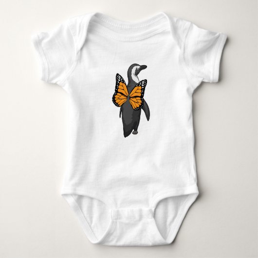 Penguin Butterfly vleugels Romper (Voorkant)