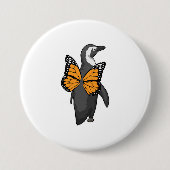 Penguin Butterfly vleugels Ronde Button 7,6 Cm (Voorkant)