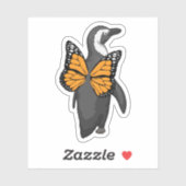 Penguin Butterfly vleugels Sticker (Vel)