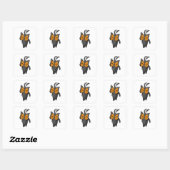 Penguin Butterfly vleugels Vierkante Sticker (Vel)