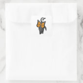 Penguin Butterfly vleugels Vierkante Sticker (Tas)