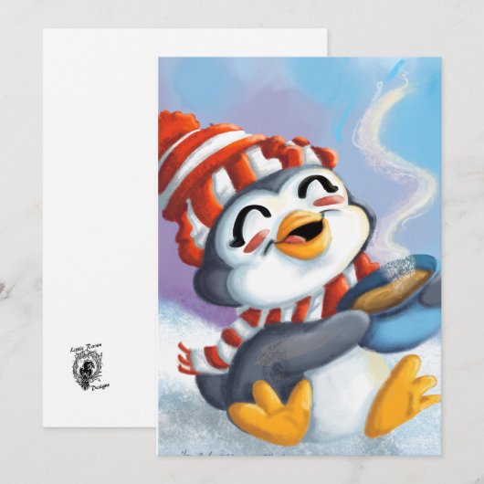 Penguin cacao kaart (Voorkant / Achterkant)