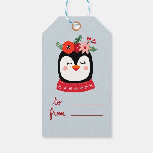 Penguin Cadeaulabel (Achterkant)