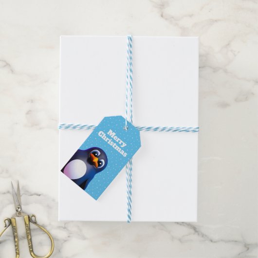 Penguin Cadeaulabel (Met Touw)