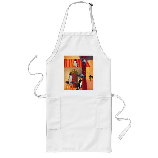 Penguin Cafe Lang Schort (Voorkant)