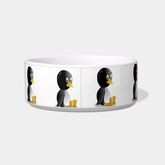 Penguin cartoon Pet Bowls (2) maten Voerbakje (Achterkant)