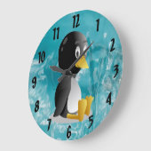 Penguin cartoon Wall klok (Hoek)