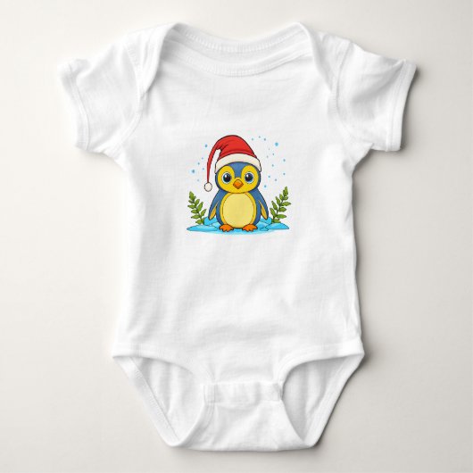 Penguin Cheer Holiday Romper (Voorkant)