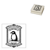 Penguin Chick Aangepaste Naam Boekplaat Rubberstempel (Gestempeld)