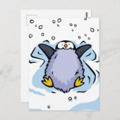 Penguin Chick Angel Post Card Briefkaart (Voorkant / Achterkant)