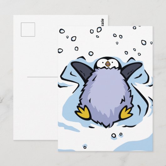 Penguin Chick Angel Post Card Briefkaart (Voorkant / Achterkant)