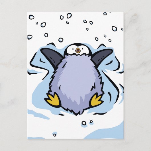 Penguin Chick Angel Post Card Briefkaart (Voorkant)
