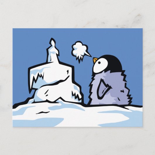Penguin Chick Birthday Post Card Briefkaart (Voorkant)