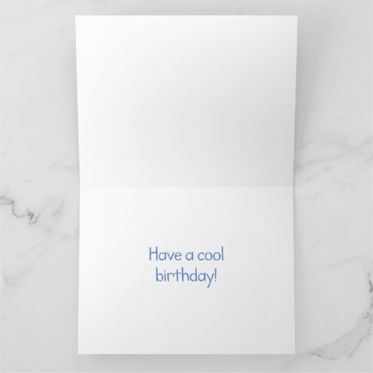 Penguin Chick Birthday Wenskaart Kaart (Binnen)