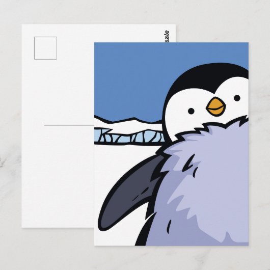 Penguin Chick Close Post Card Briefkaart (Voorkant / Achterkant)