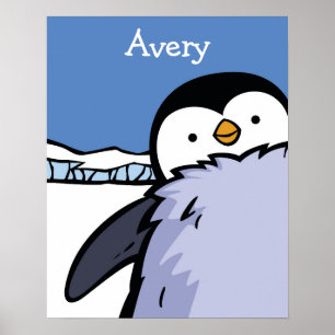 Penguin Chick Close Up Poster