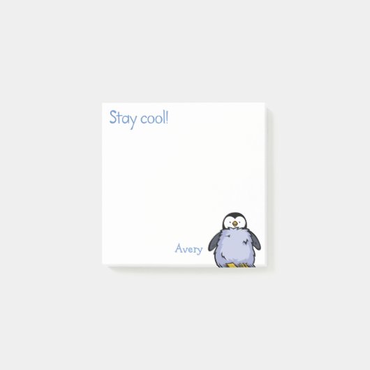 Penguin Chick Grote noten Post-it® Notes (Voorkant)