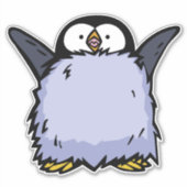 Penguin Chick Happy Die Die-cut Sticker (Voorkant)