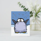 Penguin Chick Happy Post Card Briefkaart (Staand voorkant)