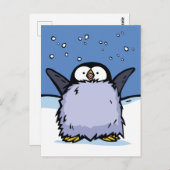Penguin Chick Happy Post Card Briefkaart (Voorkant / Achterkant)