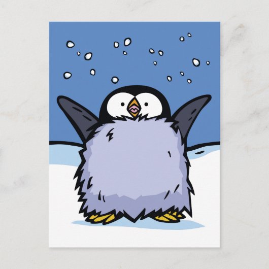 Penguin Chick Happy Post Card Briefkaart (Voorkant)