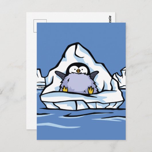 Penguin Chick Iceberg Post Card Briefkaart (Voorkant / Achterkant)