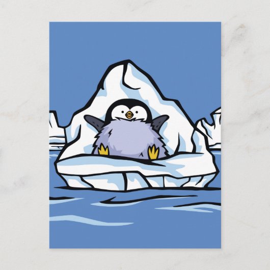 Penguin Chick Iceberg Post Card Briefkaart (Voorkant)