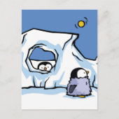 Penguin Chick Peek-a-Boo Post Card Briefkaart (Voorkant)