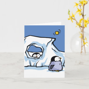 Penguin Chick Peek-a-Boo Wenskaart Kaart