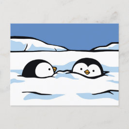 Penguin Chick Snow Deep Post Card Briefkaart