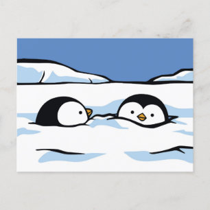 Penguin Chick Snow Deep Post Card Briefkaart