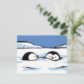 Penguin Chick Snow Deep Post Card Briefkaart (Staand voorkant)