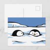 Penguin Chick Snow Deep Post Card Briefkaart (Voorkant / Achterkant)