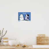 Penguin Chick Snow Poster (Keuken)