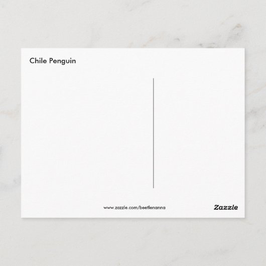 Penguin Chile Briefkaart (Achterkant)