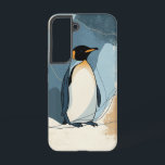 Penguin Chill Peaks telefoonhoesje Samsung Galaxy Hoesje<br><div class="desc">Een eenzame pinguïn staat op ijzige toppen in een schone,  vredige illustratie - perfect voor diegenen die van winterdieren houden met een speelse sfeer.</div>