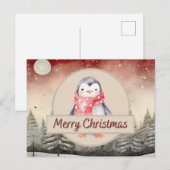 Penguin Christmas Briefkaart (Voorkant / Achterkant)