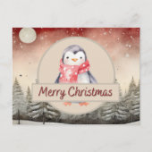 Penguin Christmas Briefkaart (Voorkant)