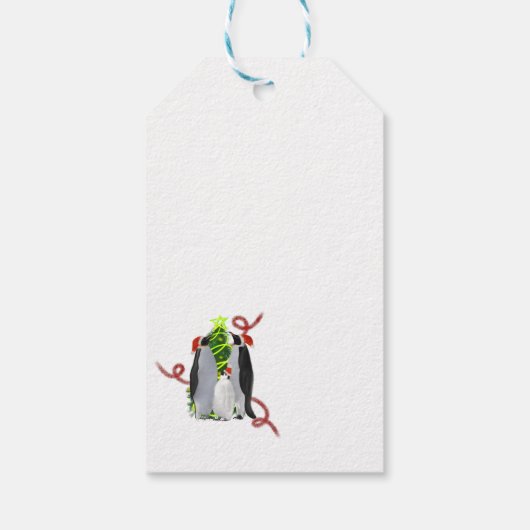 Penguin Christmas Cadeaulabel (Achterkant)
