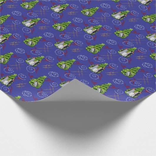 Penguin Christmas Cadeaupapier (Hoek)