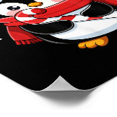 Penguin Christmas Candy Cane Winter Toddler Girl B Poster (Hoek)