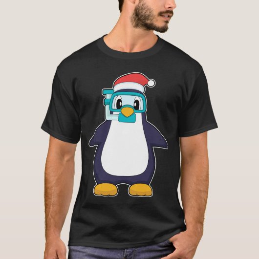 Penguin Christmas Diving T-shirt (Voorkant)