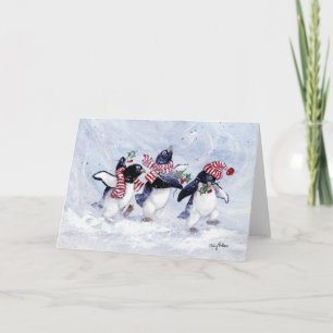 PENGUIN CHRISTMAS FEESTDAGEN KAART