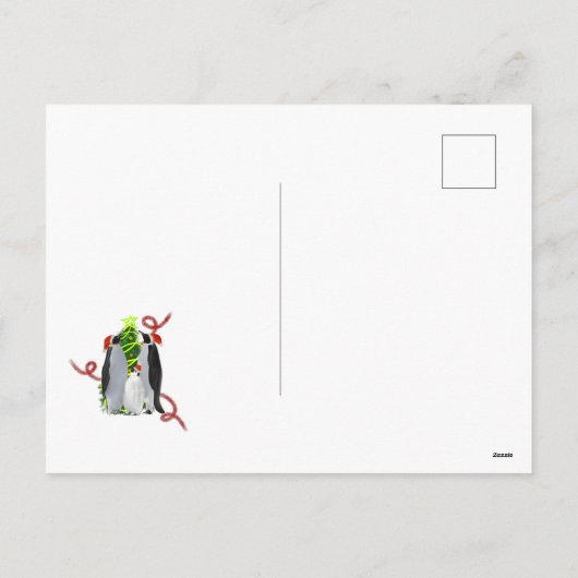Penguin Christmas Feestdagenkaart (Achterkant)